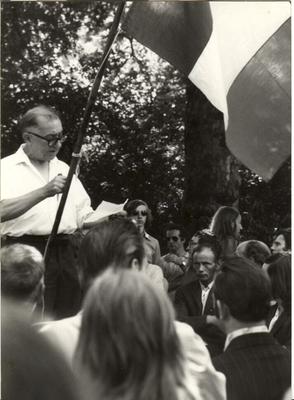 Greaves speaking in Hyde Park